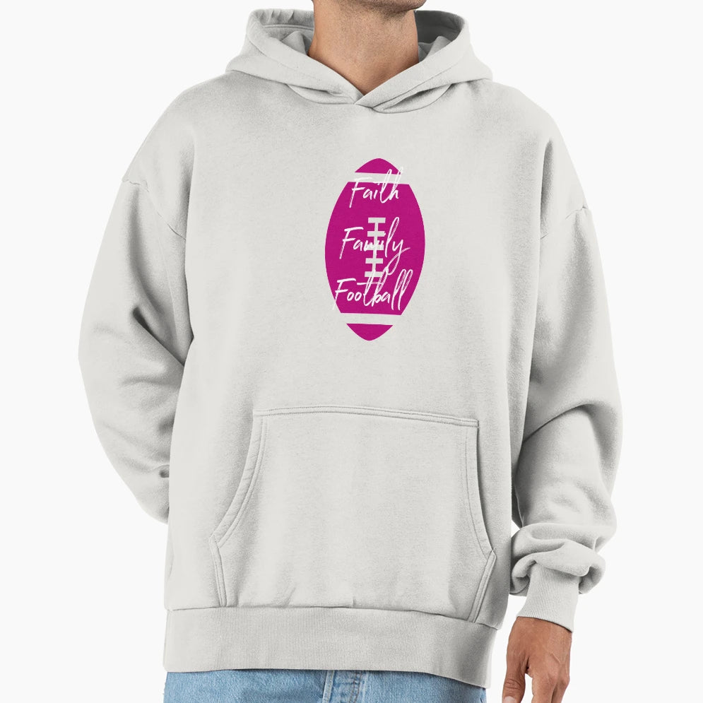 Faith Family Football Southern Fall Hoodie - Aesthetic Graphic for Adults - T-Shirt, Sweatshirt, Hoodie