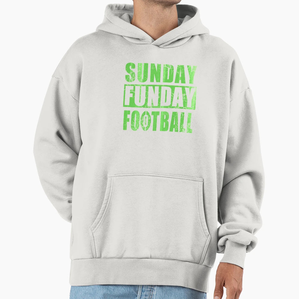 Sunday Funday Football Hoodie - Aesthetic Graphic for Adults - T-Shirt, Sweatshirt, Hoodie