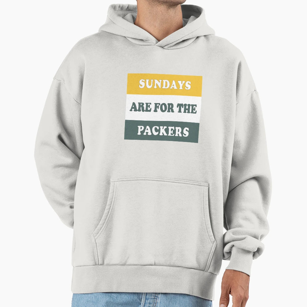 Sundays Are Packers Funny Hoodie - Casual Everyday Wear for Adults - T-Shirt, Sweatshirt, Hoodie