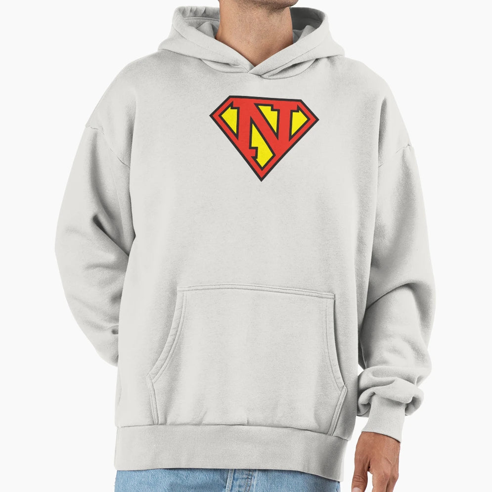 Super Initials N Hoodie - Trendy Graphic for Adults - T-Shirt, Sweatshirt, Hoodie