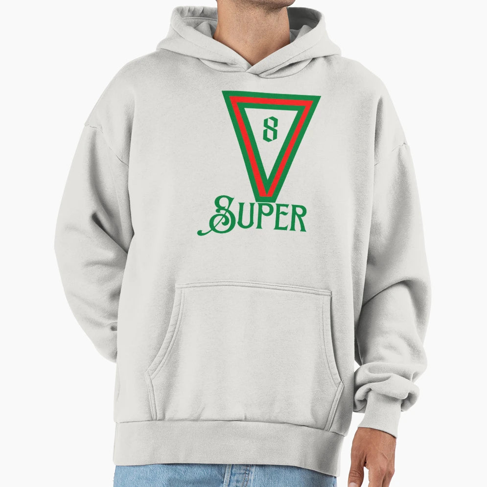 V8 Super Hoodie - Minimalist Print Unisex - T-Shirt, Sweatshirt, Hoodie