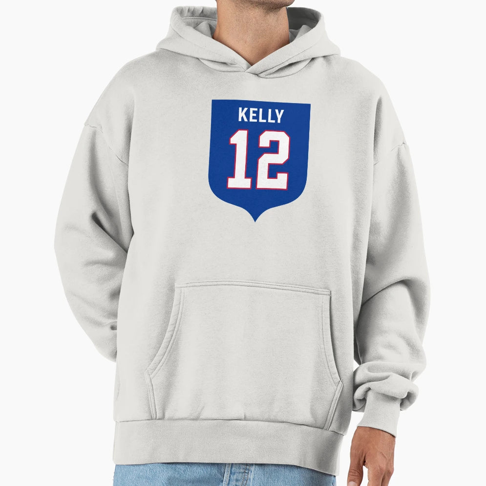 Jim Kelly 12 Emblem Hoodie - Novelty Apparel Men Women - T-Shirt, Sweatshirt, Hoodie