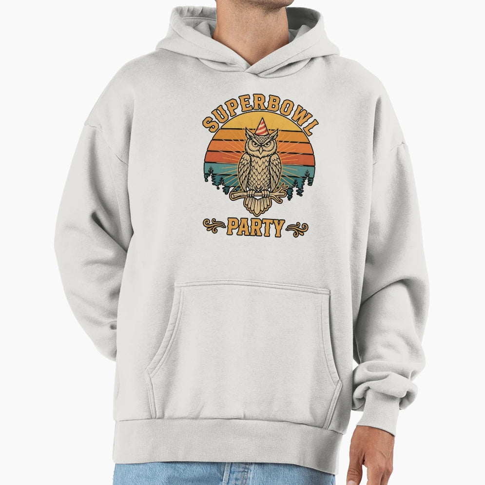 Superbowl Party Hoodie - Custom Art Print for Adults - T-Shirt, Sweatshirt, Hoodie