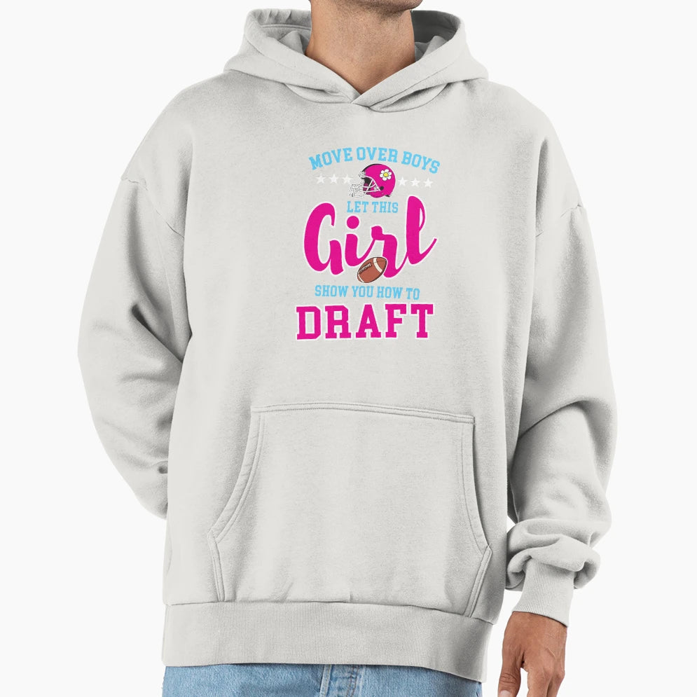 Fantasy Football Draft Hoodie - Fun Novelty Design for Adults - T-Shirt, Sweatshirt, Hoodie