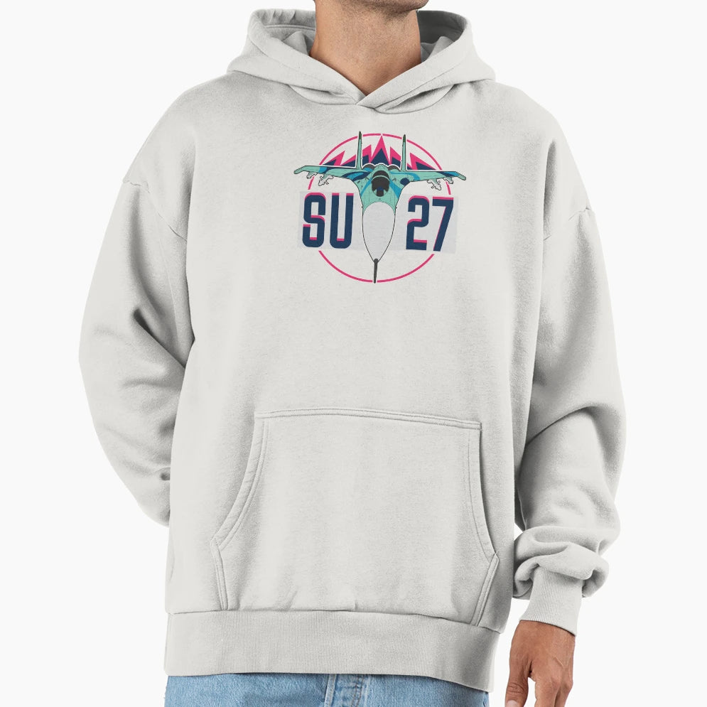 Su 27 Jet Fighter Iconic Hoodie - Trendy Graphic Men Women - T-Shirt, Sweatshirt, Hoodie