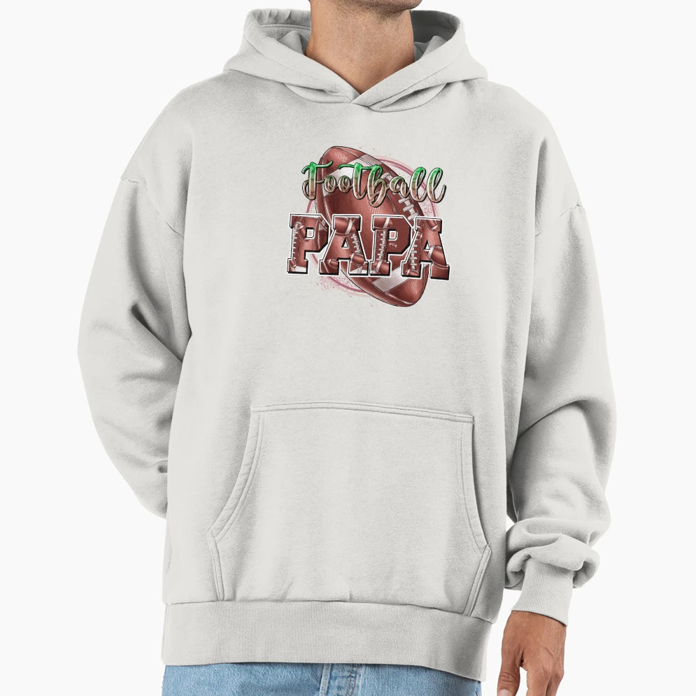 Football Papa Game Day Football Season Hoodie - Novelty Apparel Men Women - T-Shirt, Sweatshirt, Hoodie