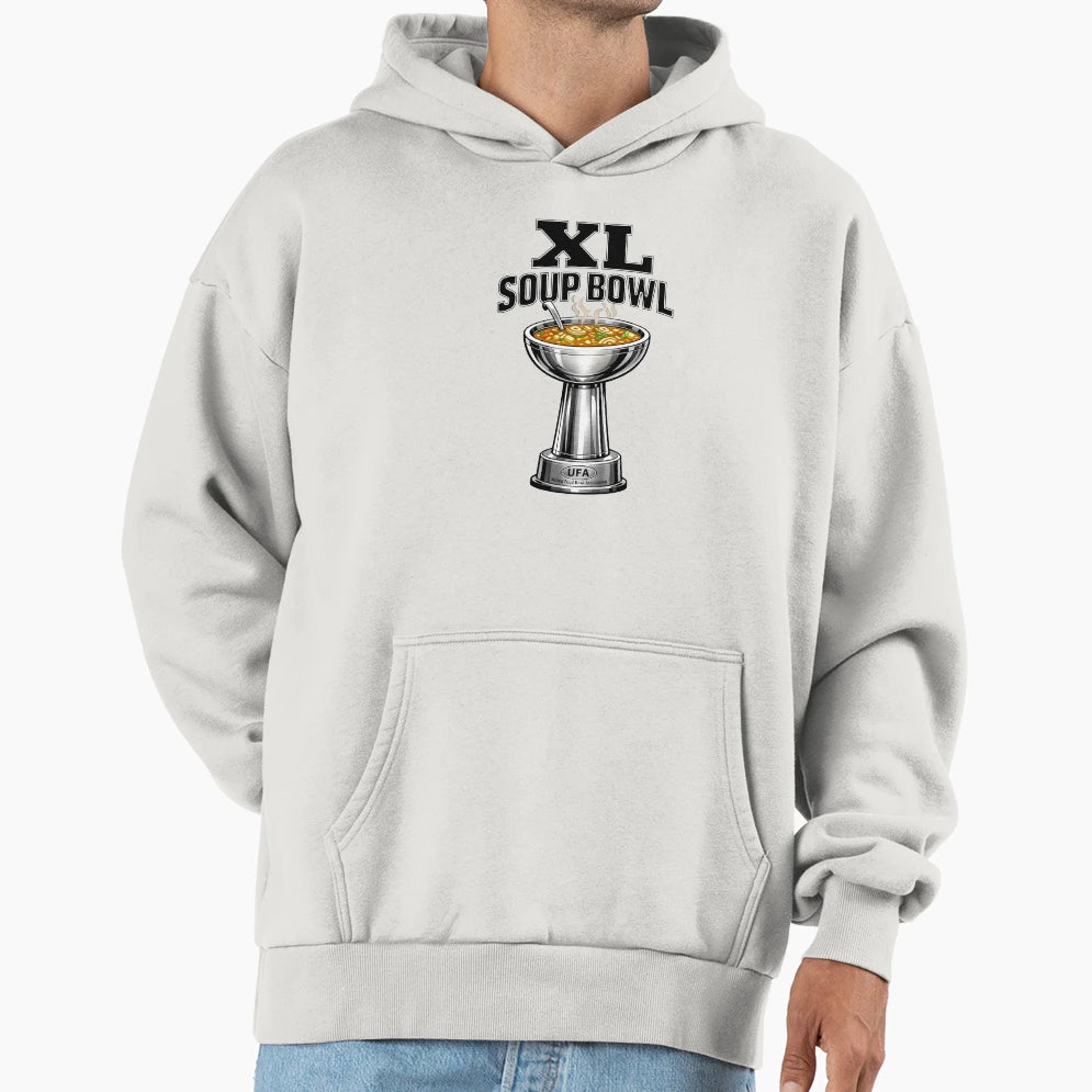 Xl Soup Bowl Hoodie - Minimalist Print Unisex - T-Shirt, Sweatshirt, Hoodie
