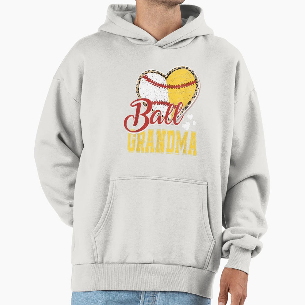 Ball Mom Baseball Softball Gran Hoodie - Custom Art Print Unisex - T-Shirt, Sweatshirt, Hoodie