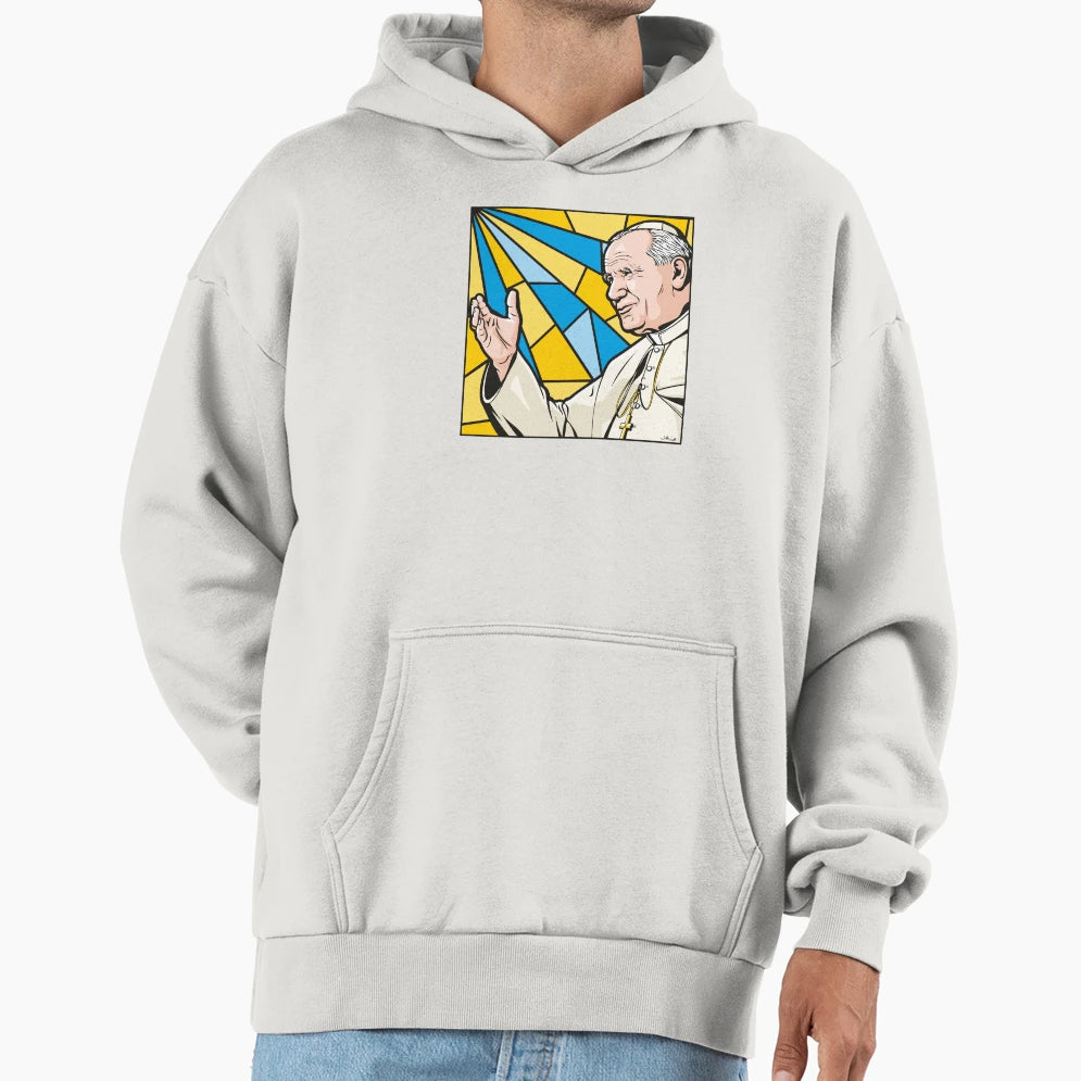 Pope John Paul Ii Hoodie - Minimalist Print for Adults - T-Shirt, Sweatshirt, Hoodie