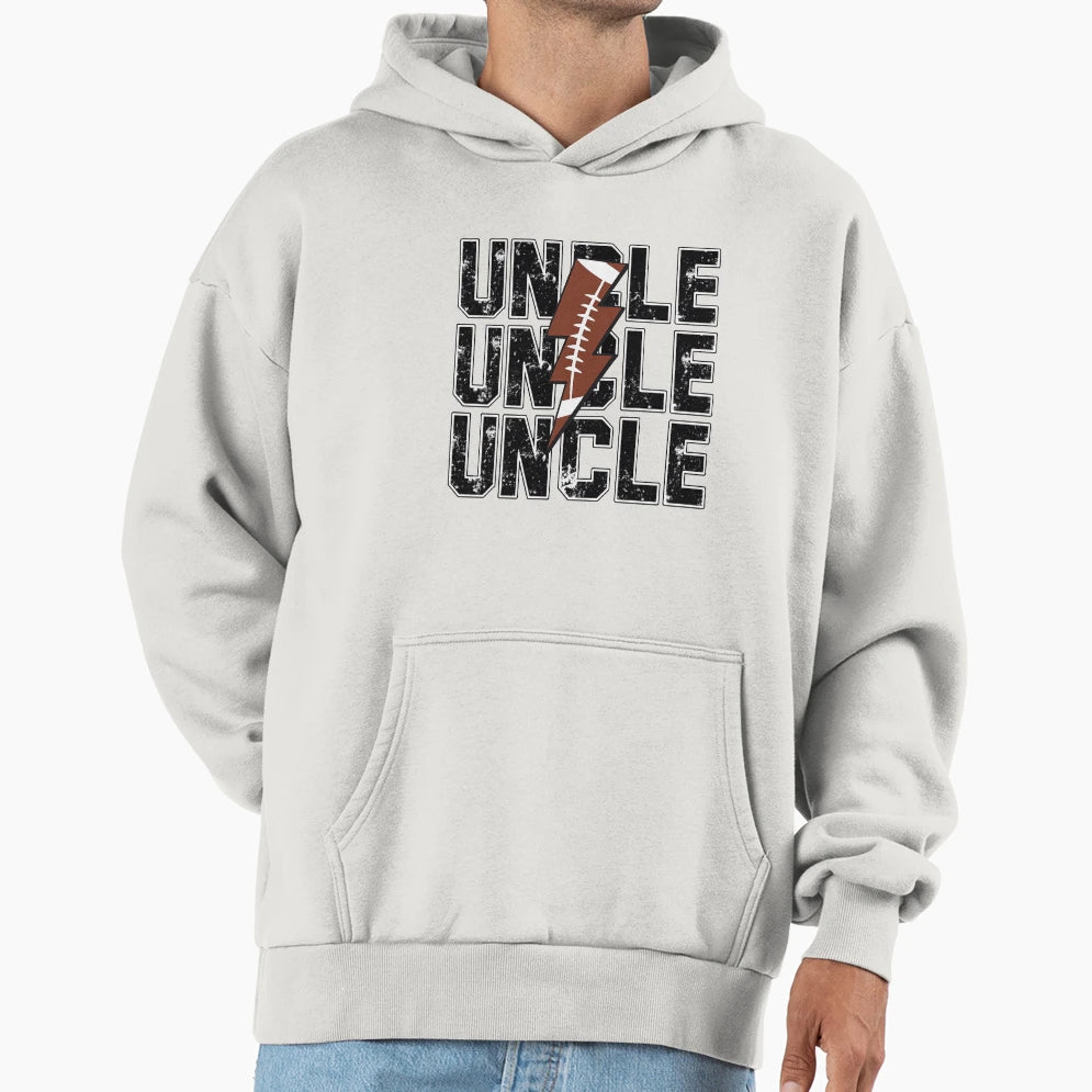 Uncle Football And Lightning Bolt Hoodie - Novelty Apparel Men Women - T-Shirt, Sweatshirt, Hoodie