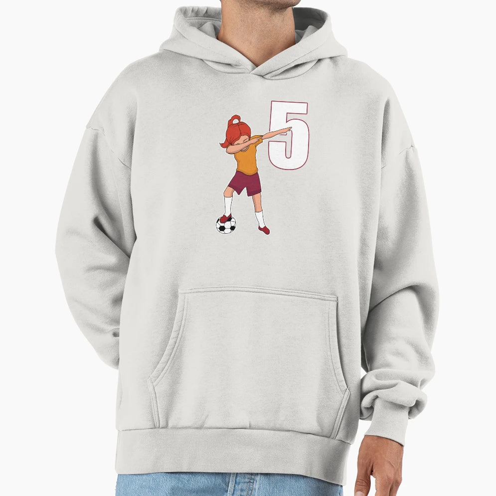 Awesome Soccer Player Number 5 Soccer Hoodie - Unique Graphic Unisex - T-Shirt, Sweatshirt, Hoodie