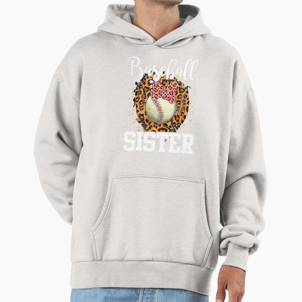 Baseball Sister Mothers Day Baseball Hoodie - Aesthetic Graphic Men Women - T-Shirt, Sweatshirt, Hoodie