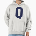 Alphabet Marine Blue Q Sports Letter Q Hoodie - Streetwear Style for Adults - T-Shirt, Sweatshirt, Hoodie