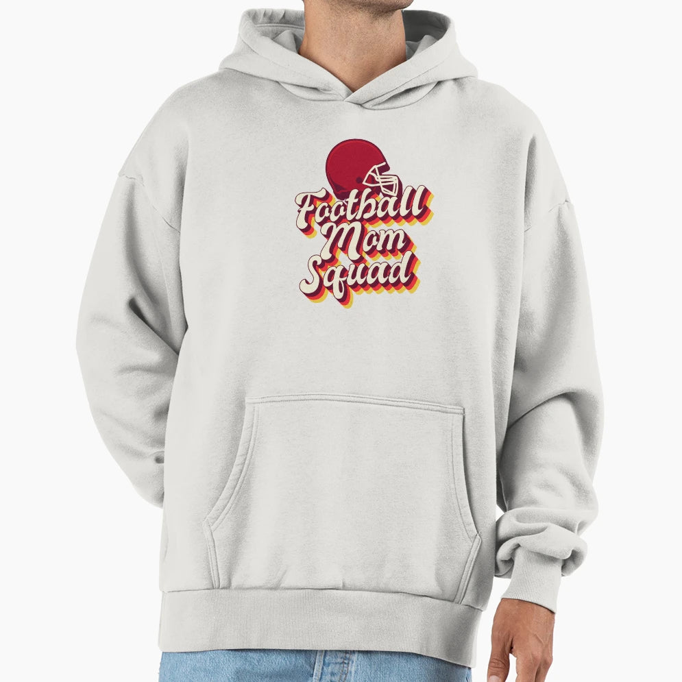 Football Mom Squad Hoodie - Minimalist Print Unisex - T-Shirt, Sweatshirt, Hoodie