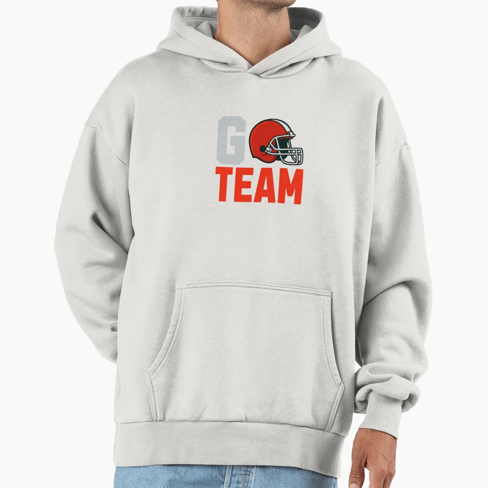 Go Team Football Hoodie - Novelty Apparel Men Women - T-Shirt, Sweatshirt, Hoodie