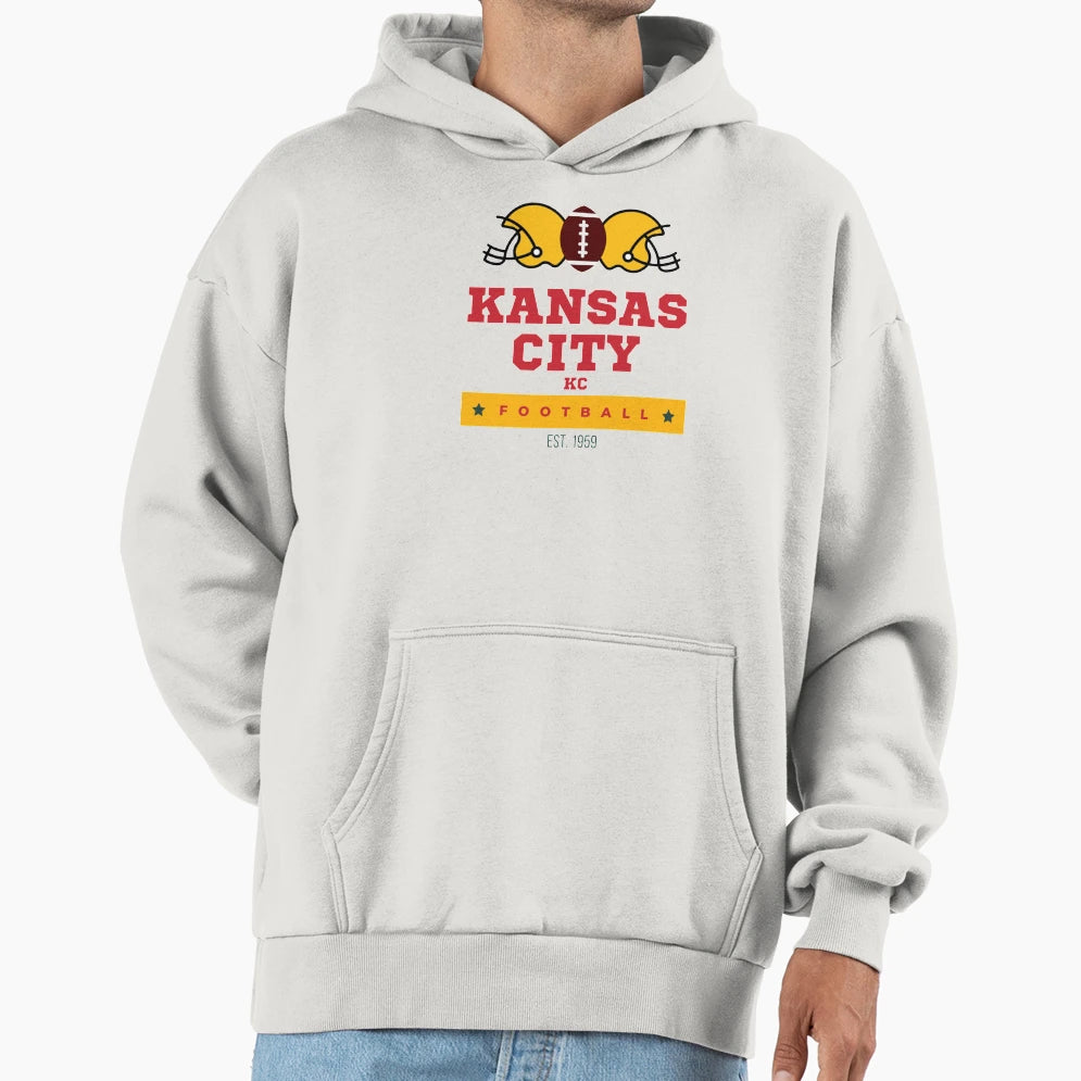 Kansas City Football Hoodie - Minimalist Print Unisex - T-Shirt, Sweatshirt, Hoodie