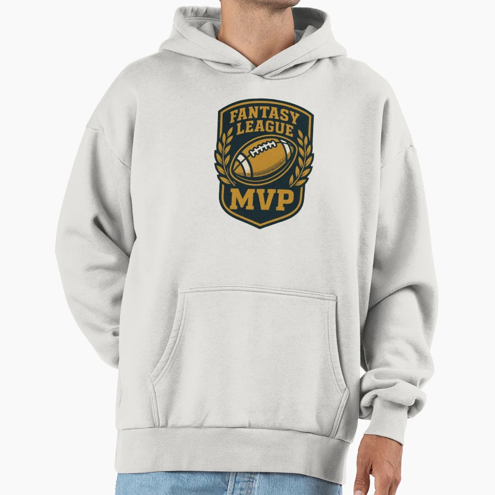 Fantasy League Mvp Football Badge Hoodie - Aesthetic Graphic for Adults - T-Shirt, Sweatshirt, Hoodie