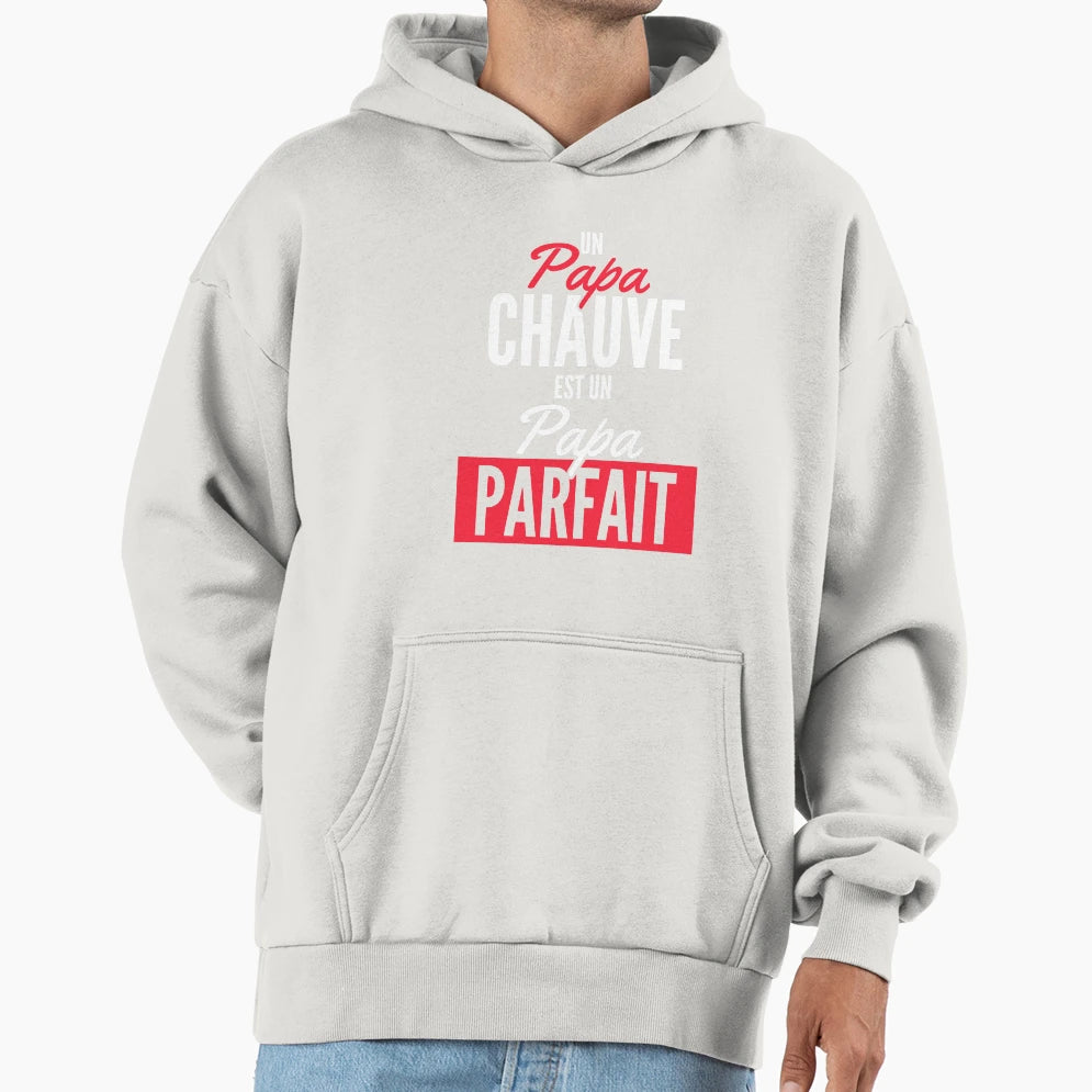 Gift Bald Dad Birthday Hoodie - Casual Everyday Wear for Adults - T-Shirt, Sweatshirt, Hoodie