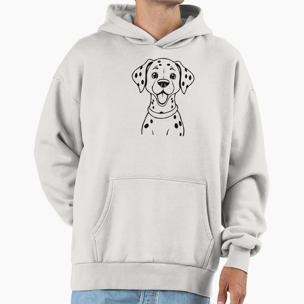 Cheerful Dalmatian Spots Running Hoodie - Unique Graphic for Adults - T-Shirt, Sweatshirt, Hoodie