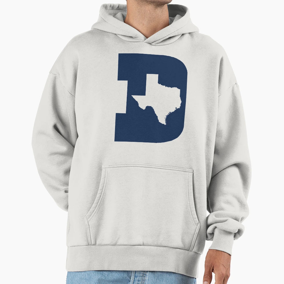 D Texas Blue Cut Out Hoodie - Novelty Apparel Unisex - T-Shirt, Sweatshirt, Hoodie