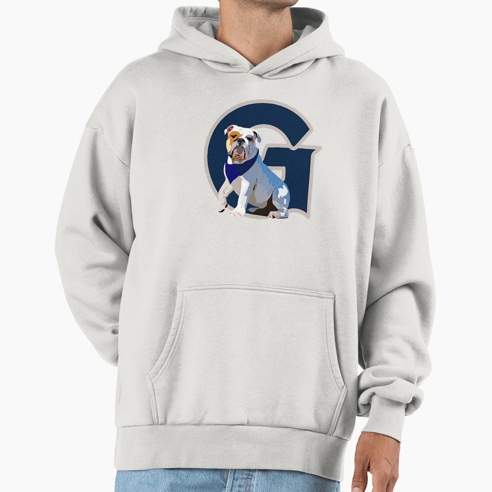 Georgetown Bulldog Hoodie - Casual Everyday Wear Men Women - T-Shirt, Sweatshirt, Hoodie