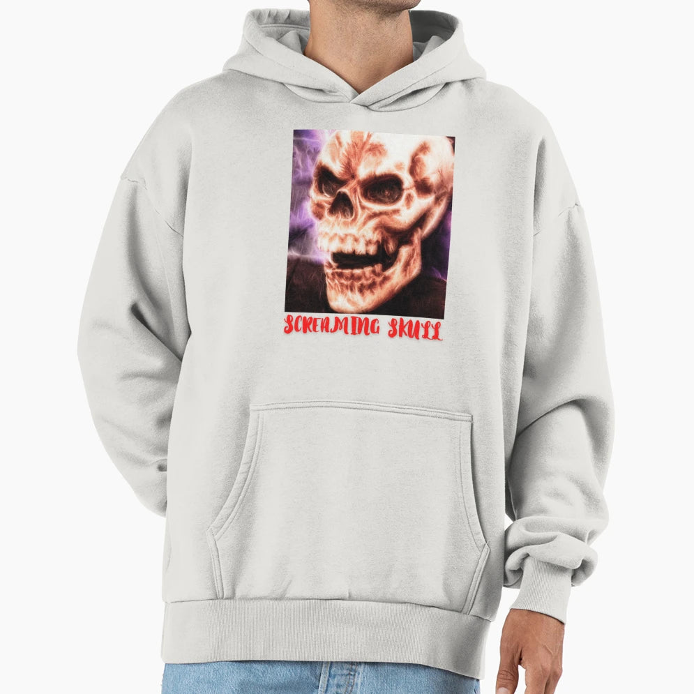 Screaming Skull Amazing Very Fierceful Hoodie - Trendy Graphic Men Women - T-Shirt, Sweatshirt, Hoodie
