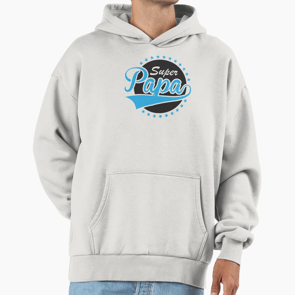 Super Papa Hoodie - Custom Art Print Unisex - T-Shirt, Sweatshirt, Hoodie