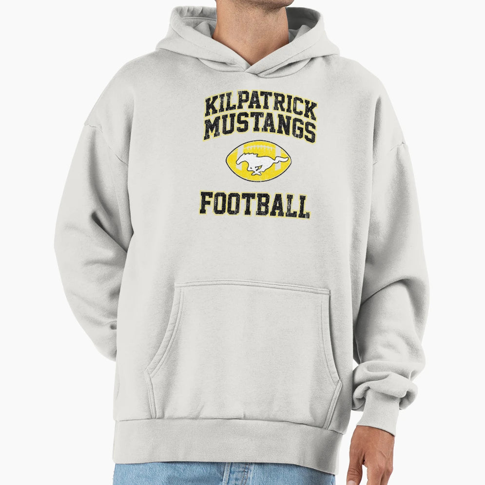 Kilpatrick Mustangs Football Variant Hoodie - Graphic Print Unisex - T-Shirt, Sweatshirt, Hoodie