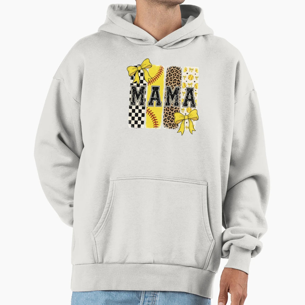 Mama Baseball Sports Mom Hoodie - Aesthetic Graphic for Adults - T-Shirt, Sweatshirt, Hoodie