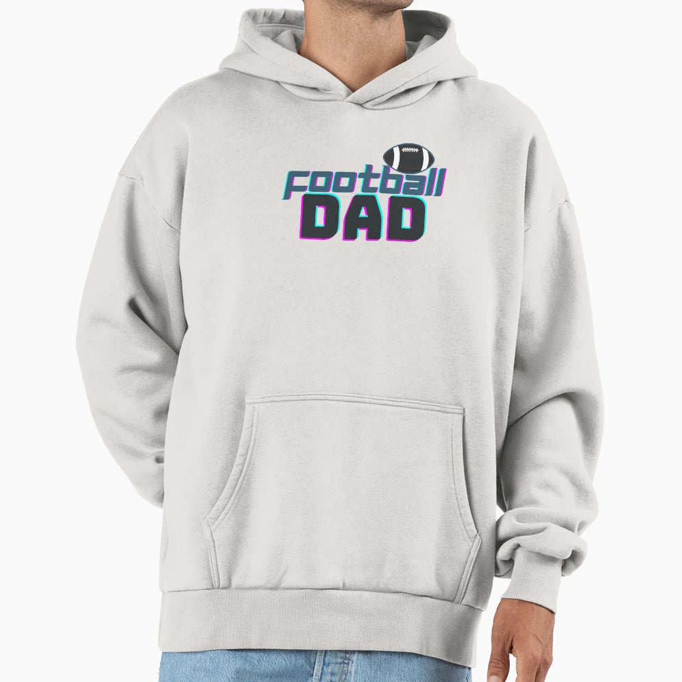 Football Dad Football Game Hoodie - Casual Everyday Wear Men Women - T-Shirt, Sweatshirt, Hoodie