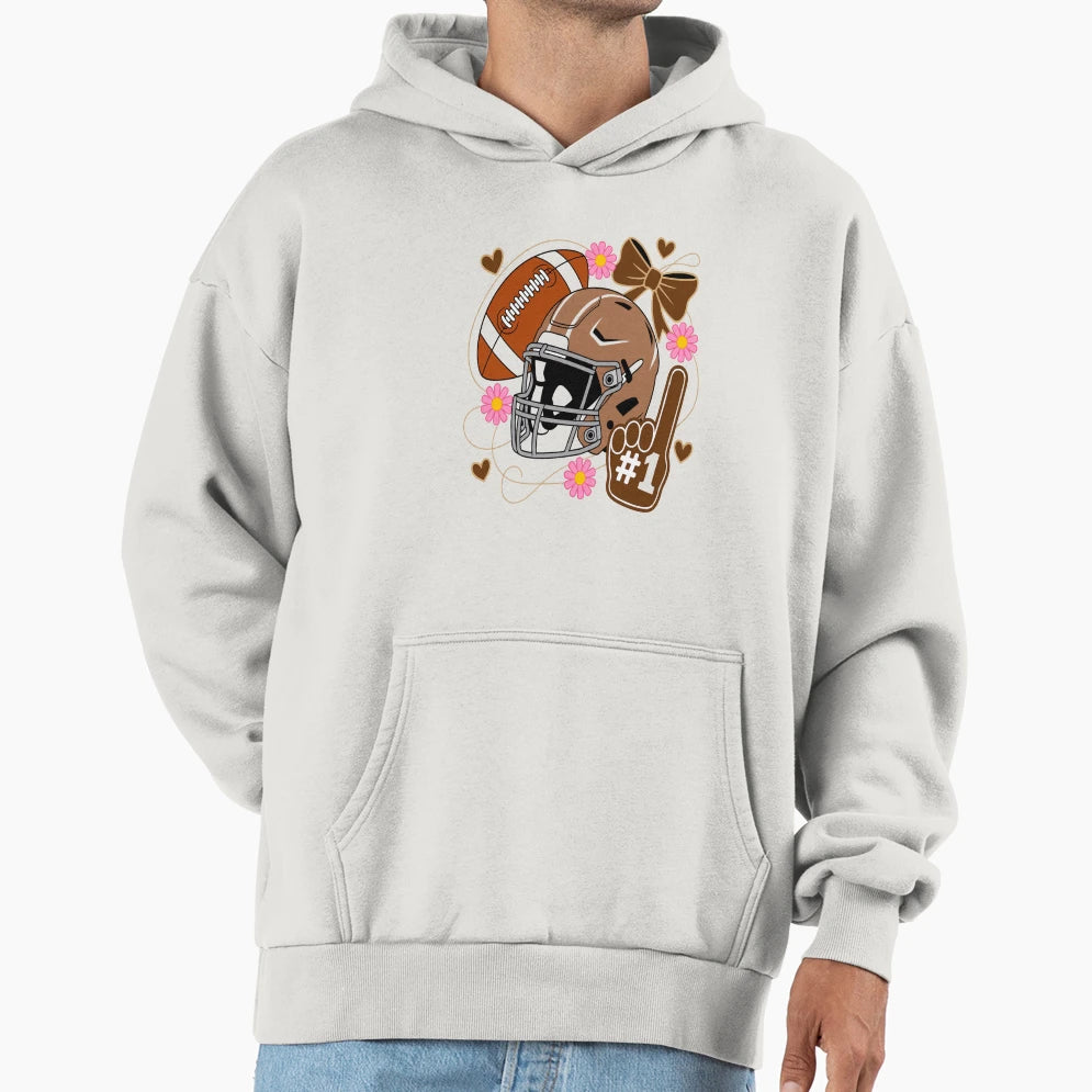 Football Coquette Hoodie - Graphic Print Men Women - T-Shirt, Sweatshirt, Hoodie