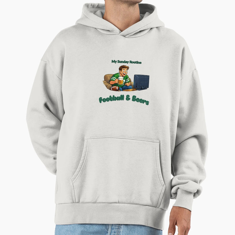 New York Jets My Sunday Routine Football Hoodie - Novelty Apparel Unisex - T-Shirt, Sweatshirt, Hoodie