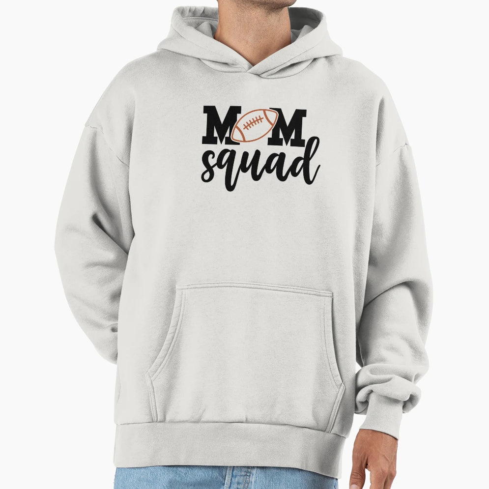 Mom Squad Football Home D Cor Hoodie - Trendy Graphic Men Women - T-Shirt, Sweatshirt, Hoodie