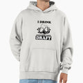 I Drink And Draft Hoodie - Aesthetic Graphic for Adults - T-Shirt, Sweatshirt, Hoodie