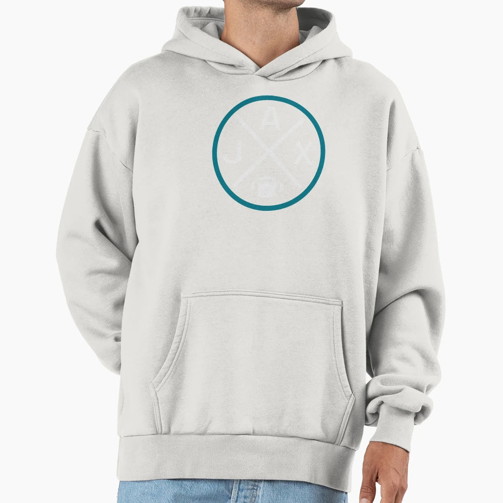 Jacksonville Football Emblem Jax Hoodie - Unique Graphic Men Women - T-Shirt, Sweatshirt, Hoodie