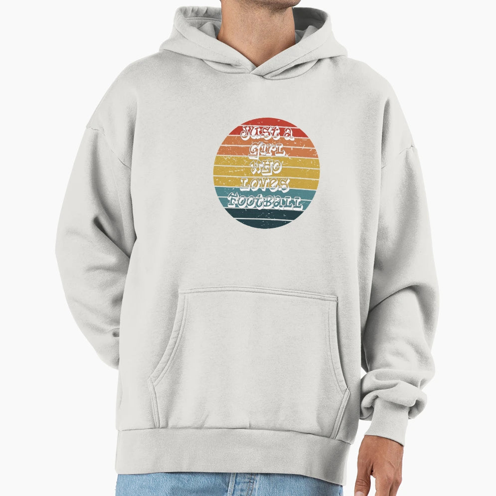 Just Who Loves Football Hoodie - Minimalist Print Unisex - T-Shirt, Sweatshirt, Hoodie