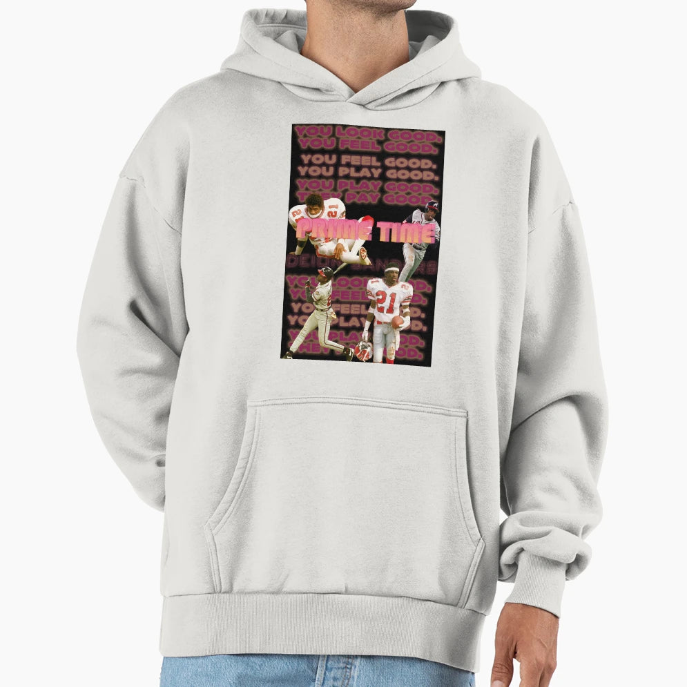 Prime Time Deion Sanders Hoodie - Fun Novelty Design Unisex - T-Shirt, Sweatshirt, Hoodie