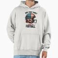 God First Family Second Then Football Hoodie - Aesthetic Graphic Unisex - T-Shirt, Sweatshirt, Hoodie