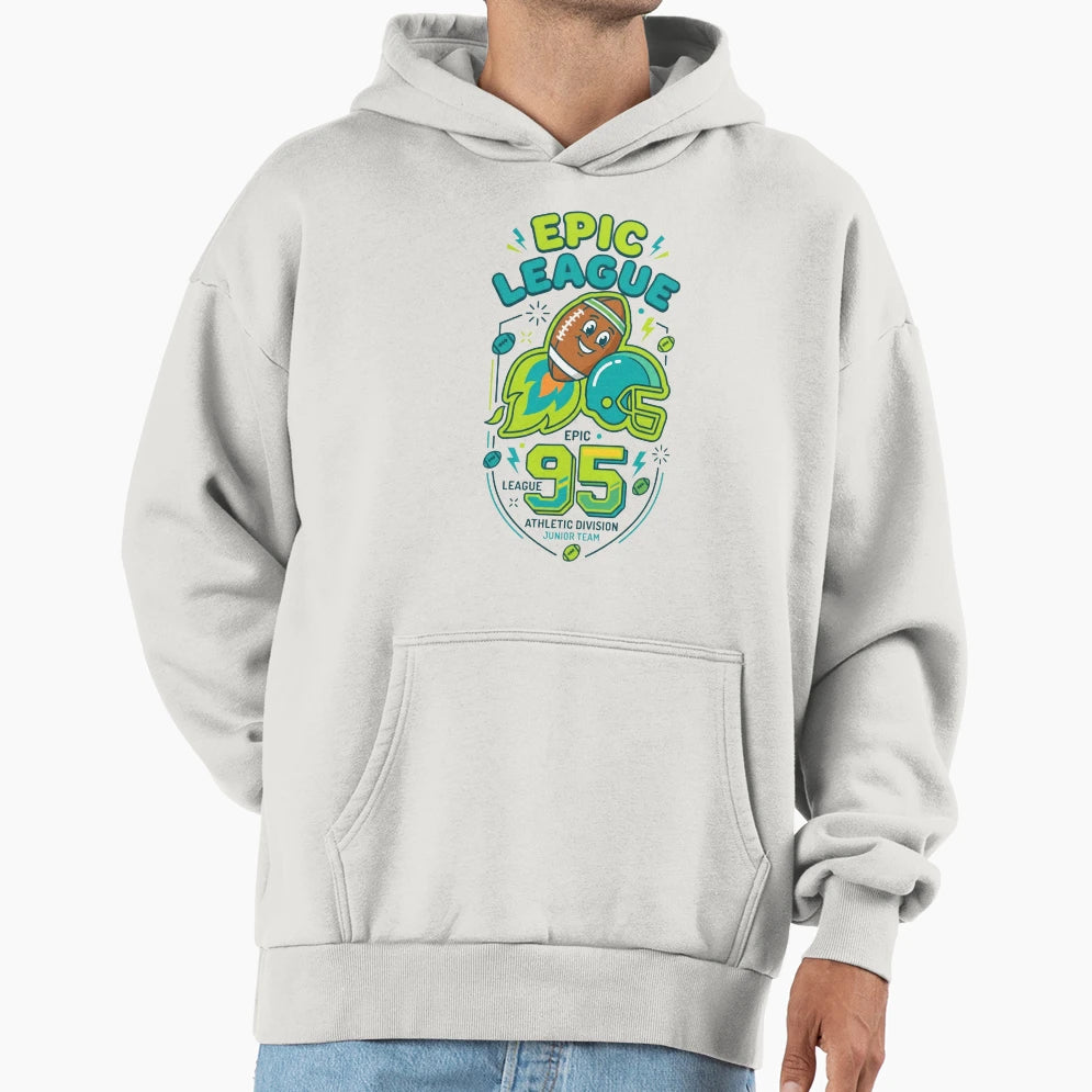Varsity Football Epic League 95 Athletic Hoodie - Minimalist Print Unisex - T-Shirt, Sweatshirt, Hoodie