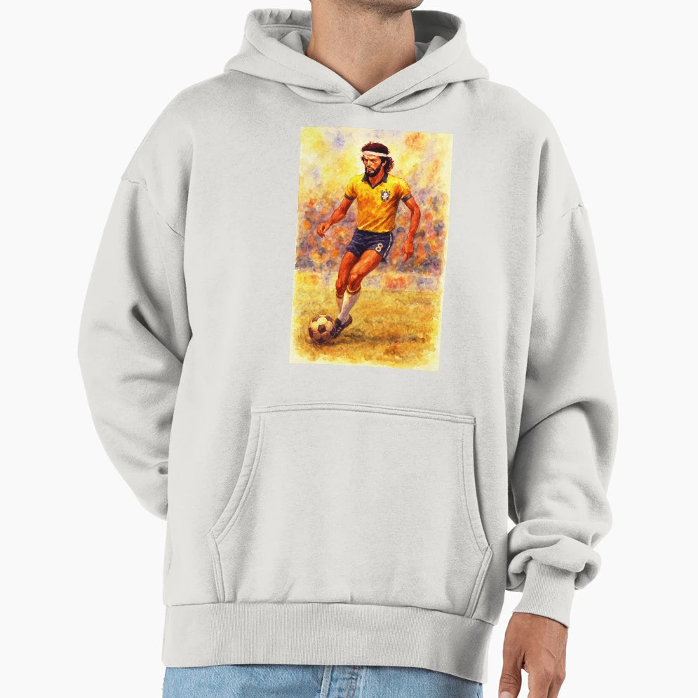 Socrates Football Legend Hoodie - Minimalist Print Men Women - T-Shirt, Sweatshirt, Hoodie