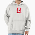 Red Varsity Letter Q Hoodie - Aesthetic Graphic for Adults - T-Shirt, Sweatshirt, Hoodie