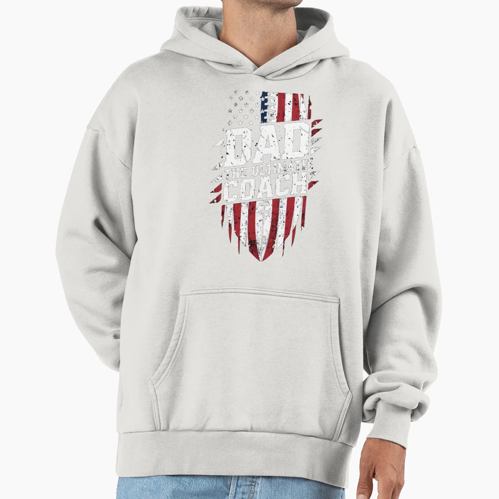 Dad Ultimate Coach Hoodie - Graphic Print Men Women - T-Shirt, Sweatshirt, Hoodie
