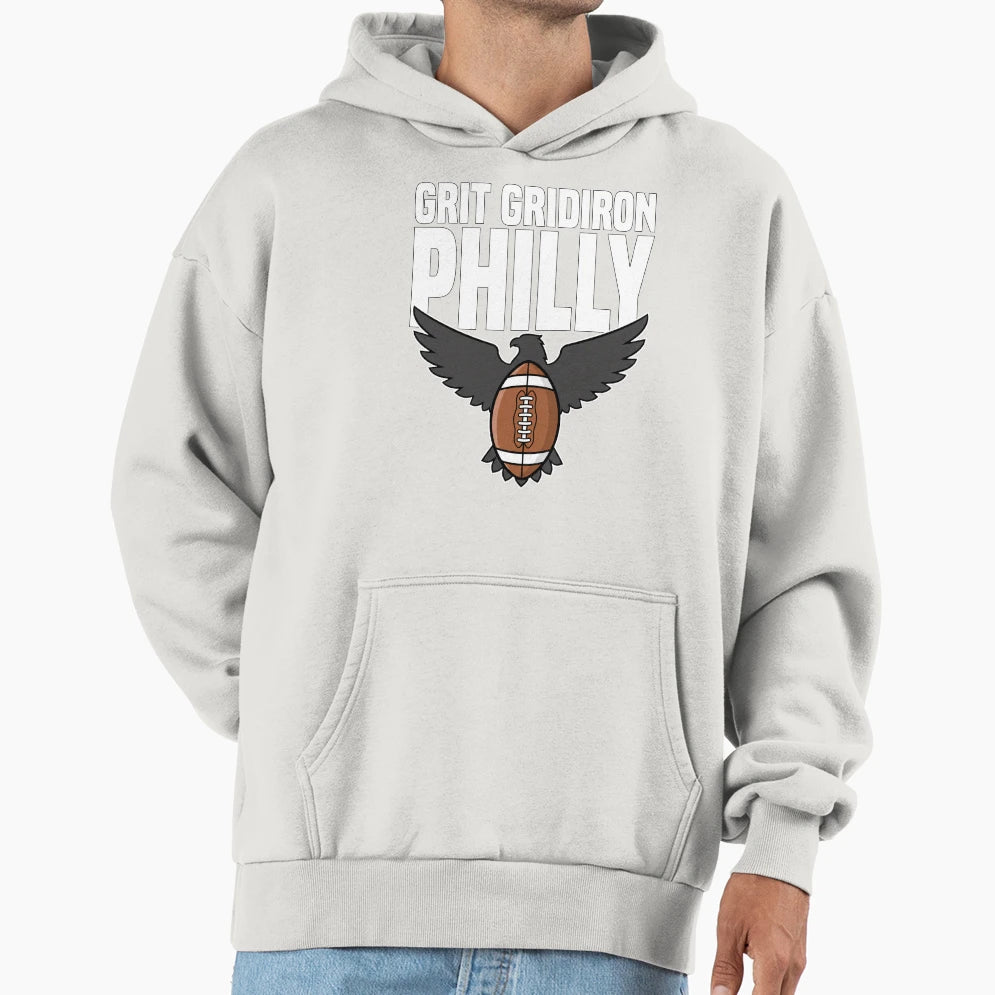 Philly Grit Gridiron Philadelphia Hoodie - Fun Novelty Design Unisex - T-Shirt, Sweatshirt, Hoodie