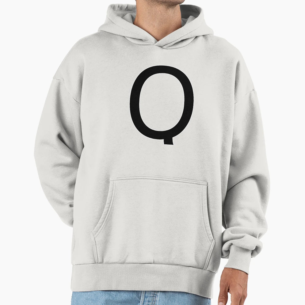Q Alphabet Hoodie - Graphic Print for Adults - T-Shirt, Sweatshirt, Hoodie