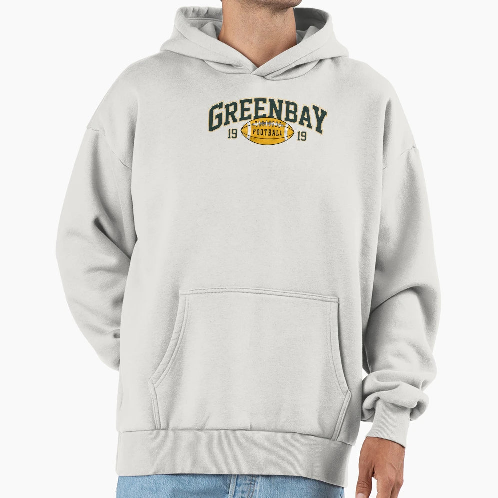 Green Bay Football Varsity Hoodie - Minimalist Print Men Women - T-Shirt, Sweatshirt, Hoodie