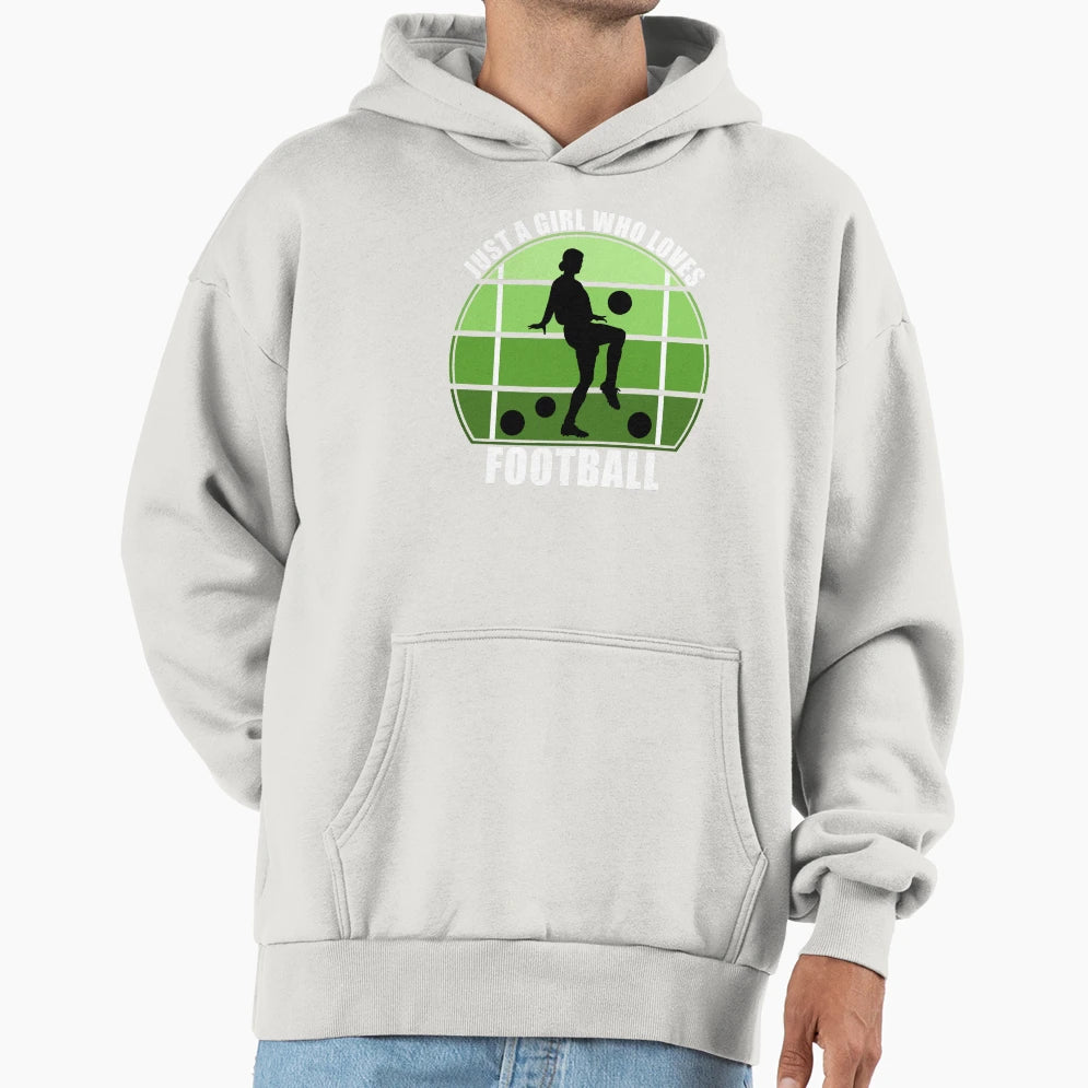 Just Who Loves Football Hoodie - Aesthetic Graphic for Adults - T-Shirt, Sweatshirt, Hoodie