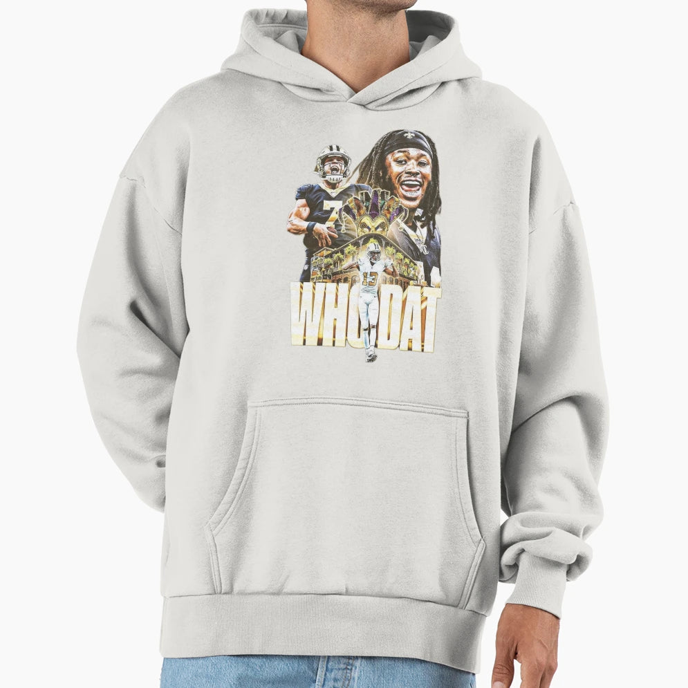 Who Dat Hoodie - Custom Art Print for Adults - T-Shirt, Sweatshirt, Hoodie