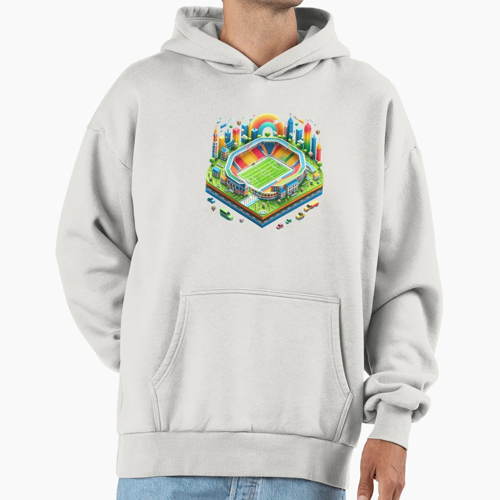 Colorful Football Stadium City Hoodie - Minimalist Print Unisex - T-Shirt, Sweatshirt, Hoodie