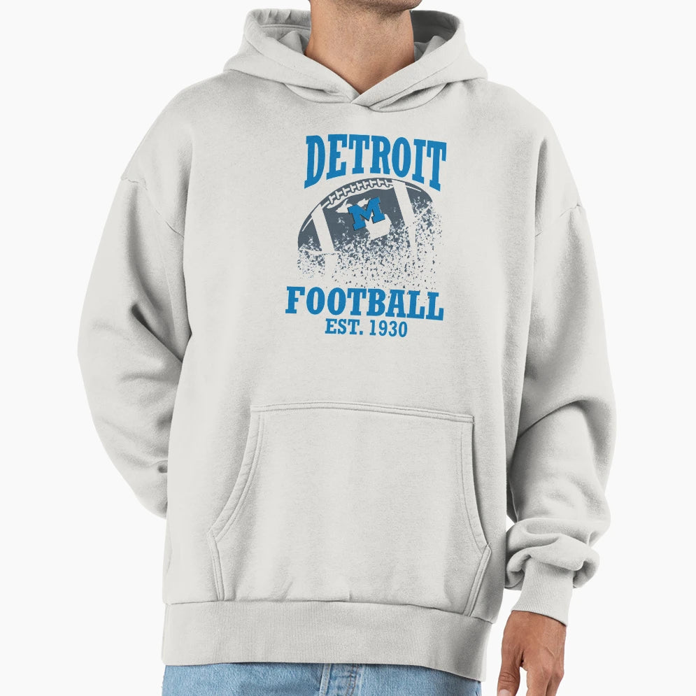 Detroit Football Hoodie - Casual Everyday Wear for Adults - T-Shirt, Sweatshirt, Hoodie