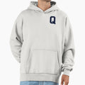 Navy Blue Letter Q Initial Monogram Hoodie - Streetwear Style Men Women - T-Shirt, Sweatshirt, Hoodie